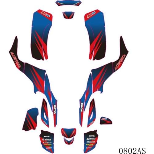 Full Graphics Decals Stickers Motorcycle Background Custom Number 3M For Suzuki LTZ400 LTZ 400 2003 2004 2005 2006 2007 2008