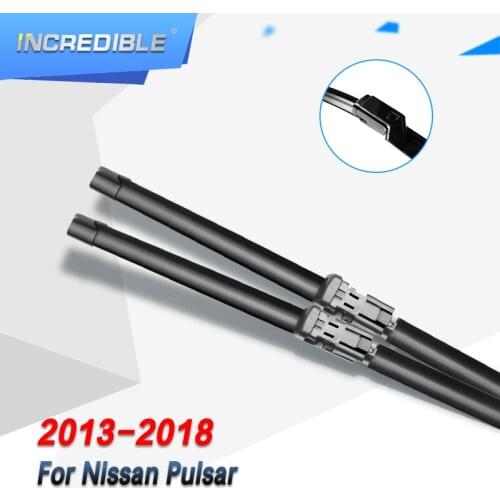 INCREDIBLE Wiper Blades for Nissan Pulsar ( for Europe Model Only ) Fit Push Button Arms/ Hook Arms 2013 2014 2015 2016 2017