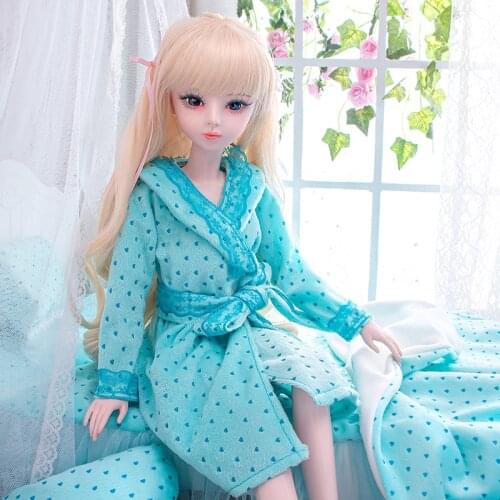Handmade Girl Nightgown Pajamas Nightdress Bjd Doll Clothes for 55-60cm 1/3 Dolls Toy Accessories