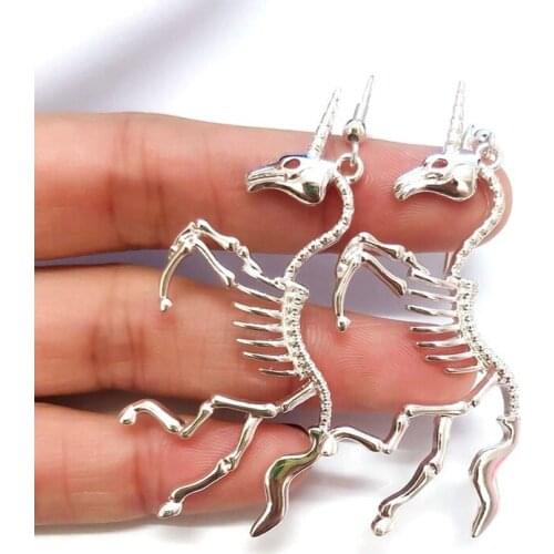 2020 New Unicorn Earrings Unicorn Skeleton Drop Earrings Fashion Jewelry Wholesale