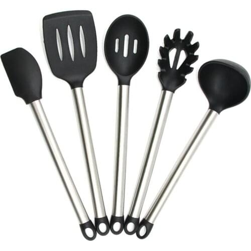 New cooking utensils set of 5 silicone spatula spaghetti spatula spoon kitchen utensils cooking tools