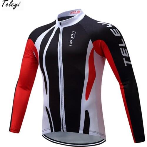 Teleyi Long Sleeve Cycling Clothing Racing Sport Cycling Jersey 2017 pro team Bike Jersey MTB Road Bicycle Jersey Ropa Ciclismo