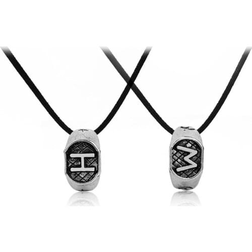 The Mortal Instruments City Of Bones Letter "H" "W" "L" Circle Pendant Necklace For Women Charms