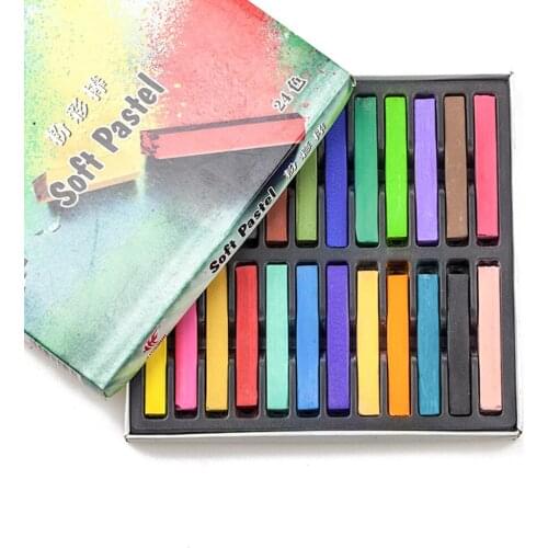 Pastel stick 6/12 /24 colors brush chalk stick art supplies student drawing pen paint drawing tool
