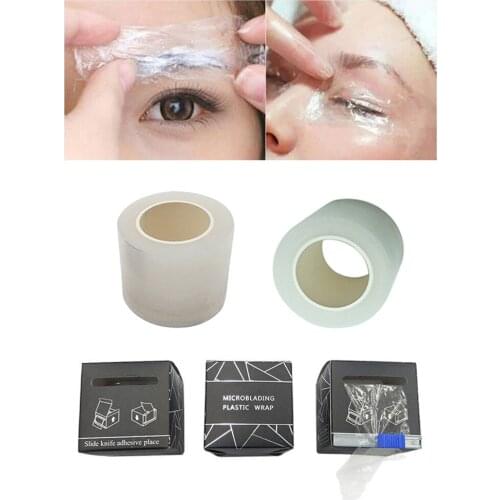 2/5boxes Permanent Makeup Tattoo Plastic Clear Wrap Preservative Film for Eyebrow Lip Tattoo Microblading PMU Accessoroy Supply