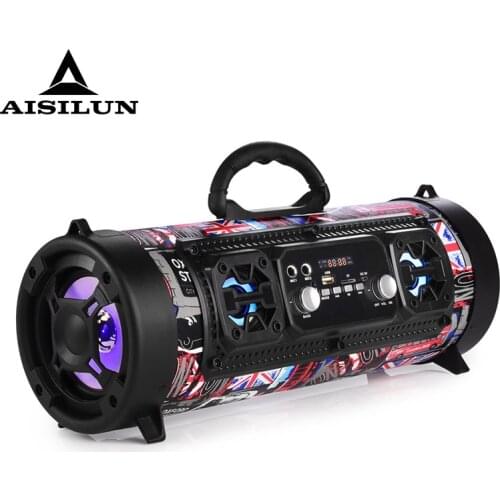 16W Portable Column Bluetooth Speaker Move KTV 3D Sound System Sound Bar Subwoofer Music Wireless Speaker FM Radio USB