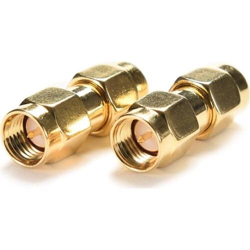JETTING 1pc SMA Male to Male Plug Adapter SMA male to SMA male plug RF Coaxial Connector Straight Gold Plated Converter
