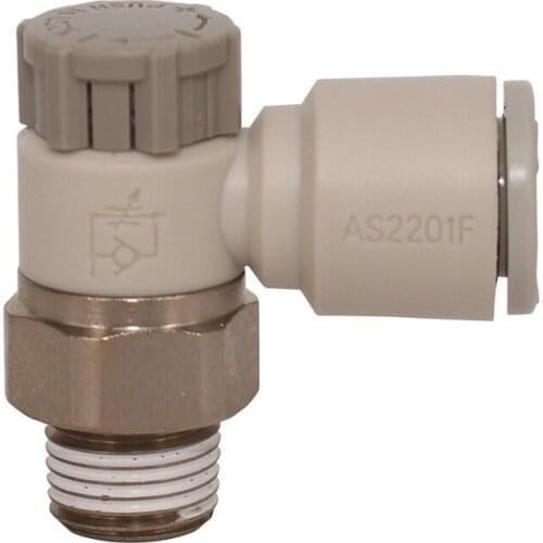 AS1201F AS2201F Speed Controller with One-touch Fitting Elbow Type AS1201F-M5-04A AS2201F-01/02-06/08/10SA