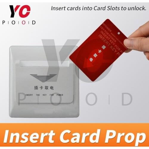 Insert Card Prop takagism real life escape room game insert several cards in designated slots to unlock players supplier YOPOOD