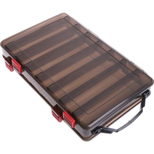 Fishing Box Bait Lure Hook Storage Double Side V Shaped Tackle 14 Compartments