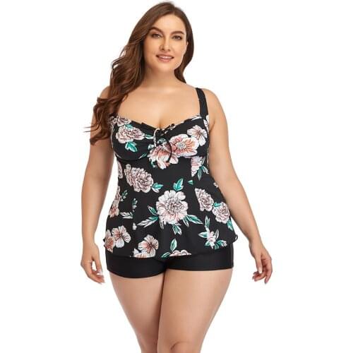 Tankini 2020 New Fashion Conservativeskirt-style Split Swimwear Plus Size Swimwear Two Piece Swimsuit For Women