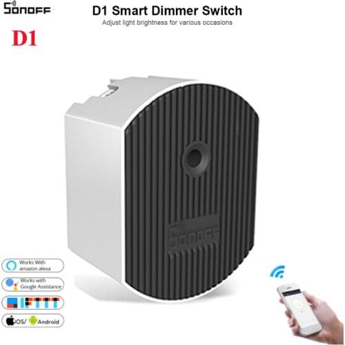 Sonoff D1 WiFi Dimmer Switch Smart Home Remote Control DIY Timer Light Switch Via Ewelink APP Works with Alexa Echo Google Home