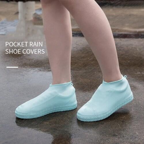 Waterproof Shoe Covers Dust Covers Cycling Rain Reusable Overshoes Silicone Latex Elastic Shoe Covers Protect Shoes Accessories