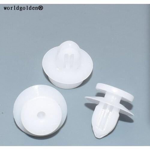 Worldgolden 100pcs plastic fasteners Rocker Panel Sill Fender Clip for MITSUBISHI MU000573