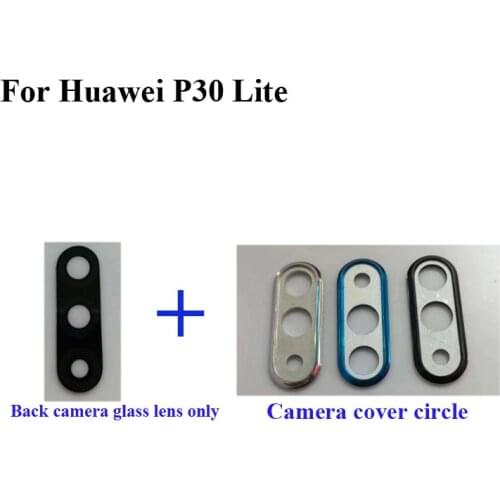 For Huawei P30 Lite P 30 Lite Rear Back Camera Glass Lens +Camera Cover Circle Housing Parts P30lite p30 lite