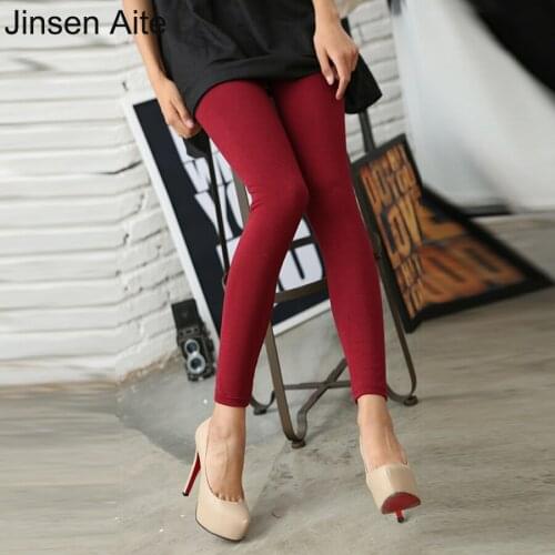 Jinsen Aite 5XL Plus Size Summer New Fashion Women Slim Leggings Elastic Modal Casual Pants Comfortable Lady Trousers Hot JS371