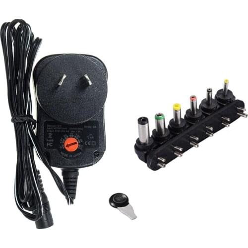 1PCS 3V 4.5V 5V 6V 7.5V 9V 12V 1A Adjustable Power Adapter AU Plug AC/DC Charger Universal 12V 1000mA Switching Power Supply 12W