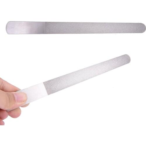 1PC Stainless Dual Sided Nail File Metal Grinding Rod Scrub Nail Art File Manicure Pedicure Tool 17.6*0.9cm