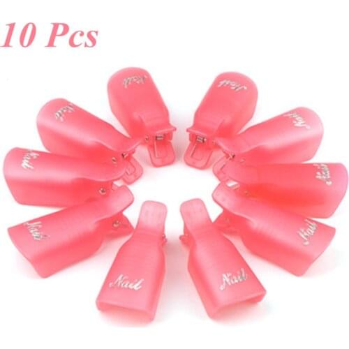 10PCS Gel Lak Remover Wraps Plastic Nail Polish Remover Clip Nail Art Soak Off Cap Nail Degreaser Cleaner Tips For Fingers Tools