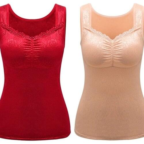 2021 Winter Women Tank Tops Warm Vest V-neck Lace Sexy Plus Size Velvet Soft Tank Tops Underwear Female Stove Corset Top Y997