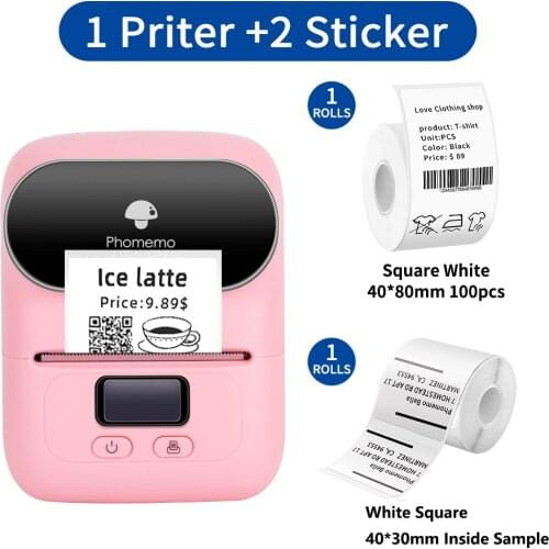 Mini Free Shipping Thermal Label Printer Wireless Portable Label Maker Machine Barcode Printer for iPhone and Android Phones