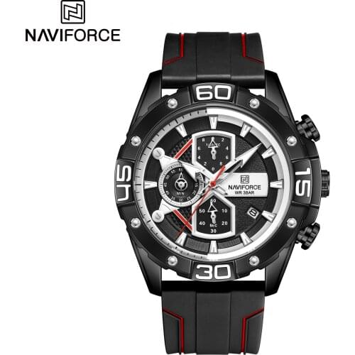 NAVIFORCE Mens Chronograph Watch Stylish Sport Quartz Clock Brand Luxury Business Waterproof Watch Relogio Masculino New Arrival