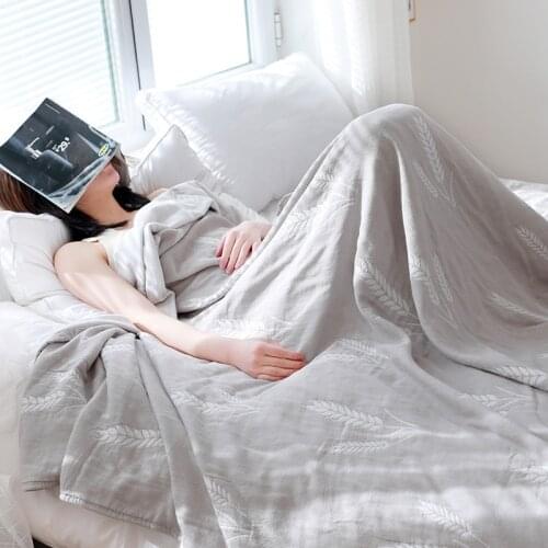 Gauze Towel Blanket Baby Summer Quilt Patio Lounger Chair Recliner Covering DOgs Cat Blankets