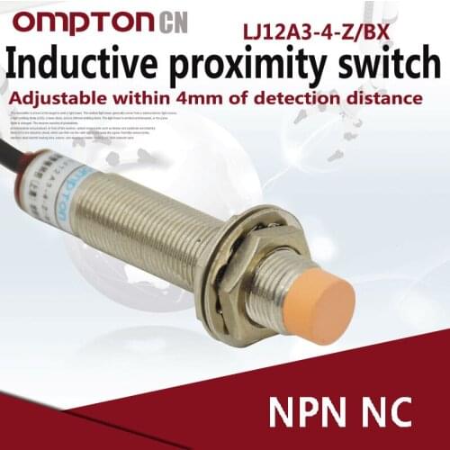 LJ12A3-4-Z/BX NPN NC Inductive proximity switch Working power 6-36VDC Detection distance 0-4mm Output current 300mA max
