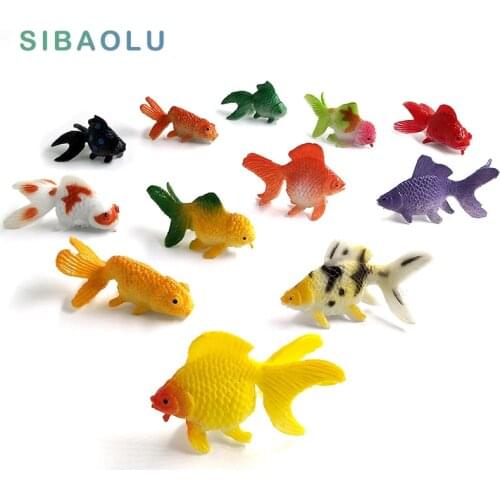 Kawaii Simulation animals model fish miniature garden Figurine home decoration accessories Decor fairy Goldfish craft Bonsai toy