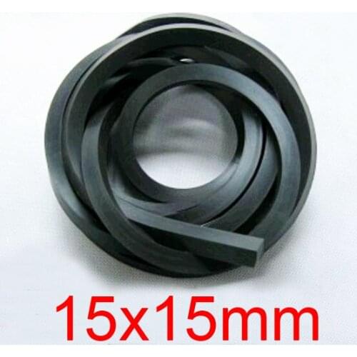 15x15mm 15mm Fluorine rubber strip,fluororubber bar,FKM FPM Viton sealing strip oil acid and alkali resistance heat-resistant