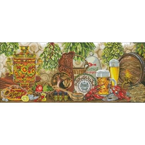 Mary Weaver-Russian 1 Needlework,For Embroidery,DIY 14CT Unprinted Arts Cross stitch kits Set Cross-Stitching Home Decor