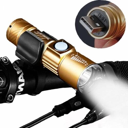 Mini USB XPE Q5LED Flashlight Torch Outdoor Camping Light Rechargeable Waterproof Zoomable Lamp Bicycle 3 Mode Handy Flash Light