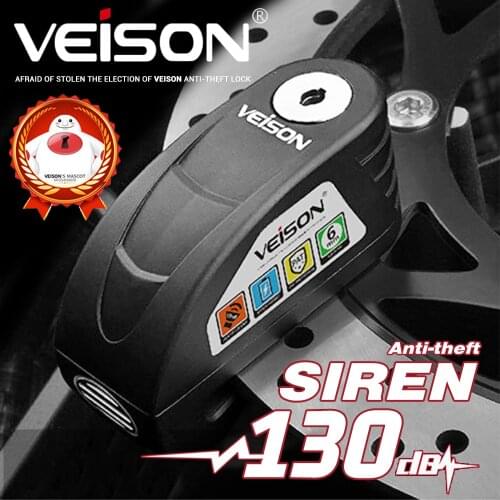 VEISON Motorcycle Lock Waterproof Motorcycle Alarm Motorcycle Handlebar Lock MotoSteel Disc Lock Security Anti Theft Bike Lock