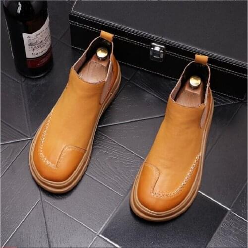 Brand Mens Boots 2021 Top Quality Handsome Comfortable Fashion Leather Chelsea Boots Mens Shoes 1A8