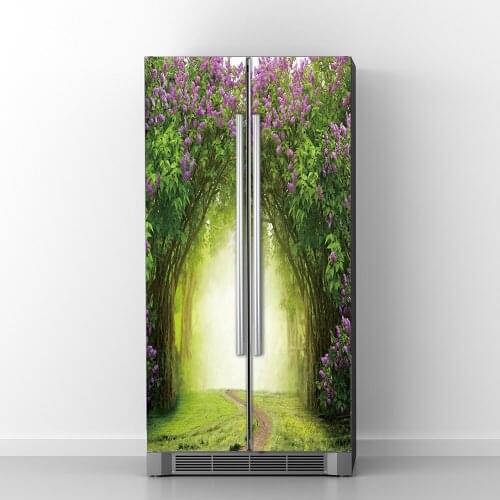 Refrigerator and Door Sticker Fantasy Path Door Household wallpaper Stickers Bedroom Parlor Corridor Door Decoration