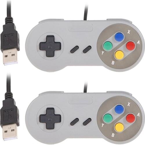 New 2x Super Game Controller for SNES USB Classic Gamepad for PC MAC Games for Win98/ME/2000/2003/XP/Vista/Windows7/8/ Mac os