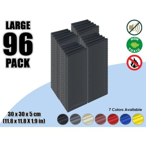 Arrowzoom 96 pieces 11.8" x 11.8" x 1.9" Metro Diffuser Panel Tile Studio Sound Absorbing Acoustic Foam Treatment