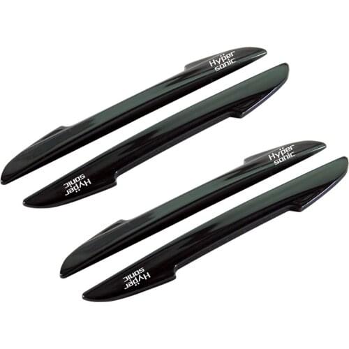Hypersonic Car Door Edge Protectors Plastic Door Guard Black 4PCS