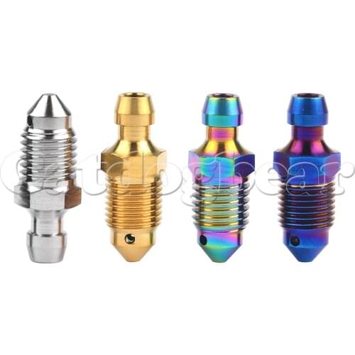 Catdogber Titanium Bolt Bleed Nipple M10x1.0/1.25mm Pitch Motorcycle Calipers Oil Drain Deflation Screws