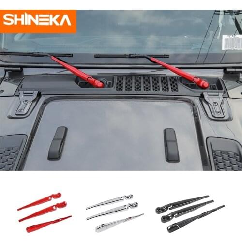 SHINEKA Windscreen Wipers for Jeep Wrangler JL 2018+ ABS Car Front Rear Rain Wiper Blade Decoration Cover For Jeep Wrangler JL