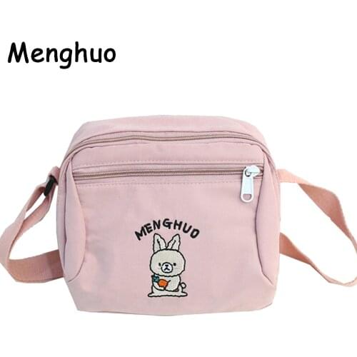 Menghuo Fashion Women Faux suede Messenger Bags Sprouting rabbit Mini Student Bag Cell Phone Bags Simple Small Crossbody Bags