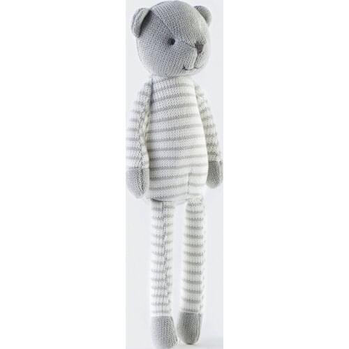Knitted Bear Soft Toys For Newborn Baby Bedtime Story telling comforter Doll Shower Gift Handmade Crotched Teddy Bear Soft Toys