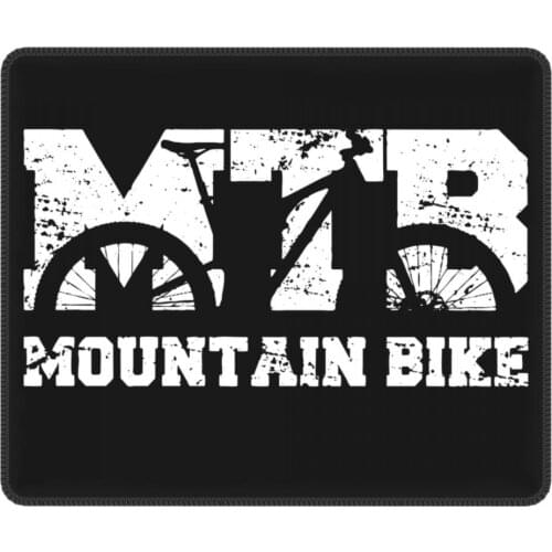 Mountain Bike Vintage MTB Distressed Design Cute Mouse Pad Non-Slip Mouse Mats Natural Rubber PC Table Decoration Cover