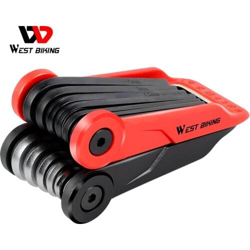WEST BIKING Multifunction Bike Repair Tools Mini Portable Folding Hex Wrench Hex Spoke Cycling MTB Bicycle Repair Tools