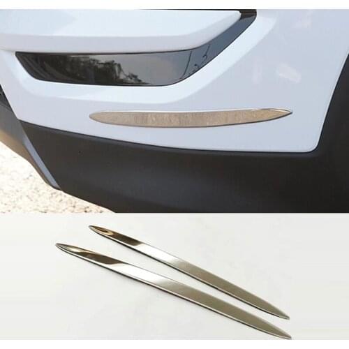 For Hyundai Tucson 2015-2018 Stainless Steel car Front/Rear back Bumper corner protection Cover Trim Car Styling accessories