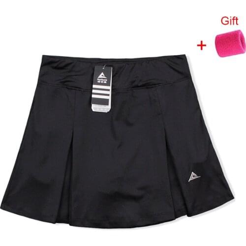 Womens Quick Dry Half-length Sports Net Badminton Front Rear Slit Pleated Skirt Running Breathable Absorption