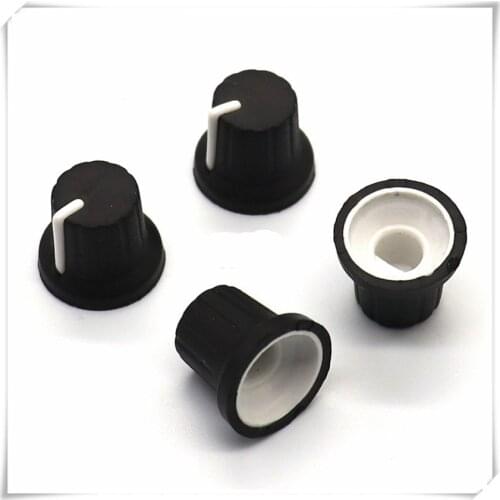 10 Pieces Rubber Half Shaft Knob Diameter 16mm Height 14mm Soft Rubber Knob 180 Degree D-Shaped Inner Hole 6mm
