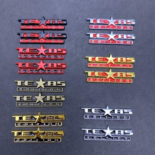 2x Metal Lone Star Teas Edition Emblem for Jeep Grand Cherokee Renegade Patriot Compass Wrangler Liberty SUV Car Body Decoration