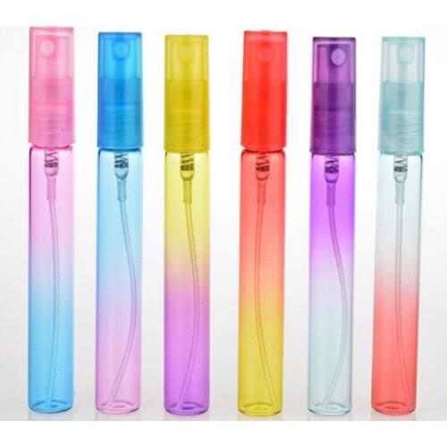 4ML 8ML Mini Portable Colorful Glass Perfume Bottle With Atomizer Empty Cosmetic Containers by DHL