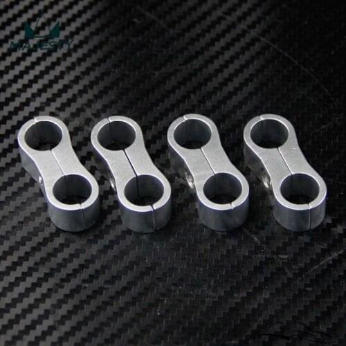 4pcs AN -6 AN6 13.4MM Braided Hose Separator Clamp Fitting Adapter Bracket Sliver